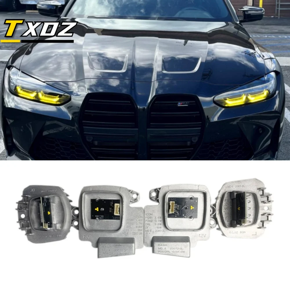 CSL Yellow DRL Modules For 2021 2022 BMW G22 G23 G26 G80 M3 G82 M4 LED Headlight Non-Laser Red Blue Angel Eye Daytime Light