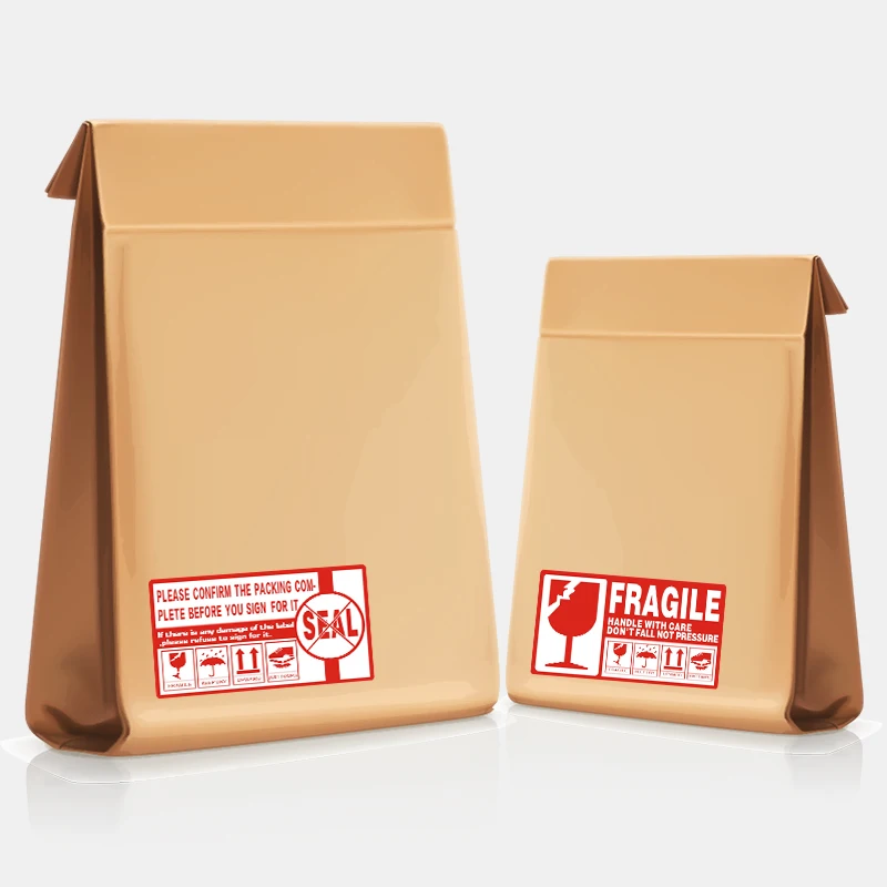 500Pcs/Roll, Fragile Warning Label Paper, Size 50X90Mm, Handle with Care, Do Not Press, Transport Warning Label Paper