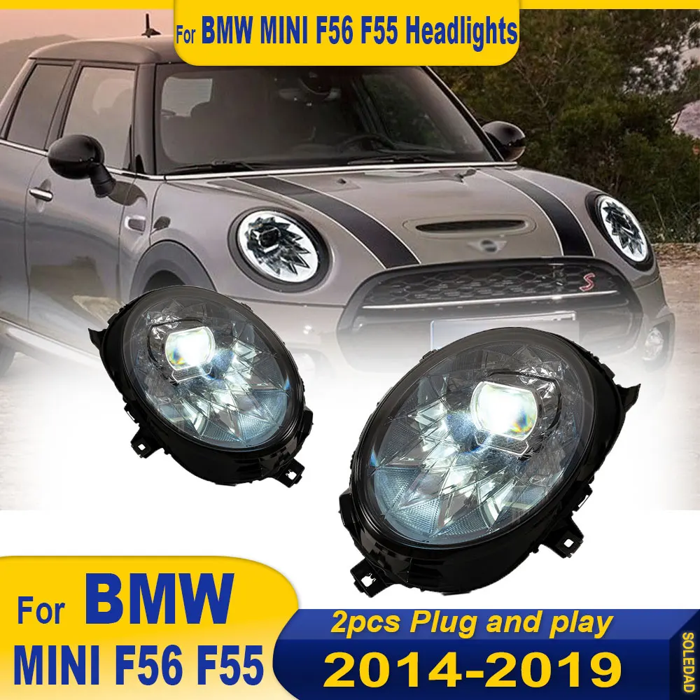 Headlight For BMW MINI F56 2014-2018 Car Accessories Headlight Assembly LED Lights Lamp DRL Signal Plug And Play Daytime Running