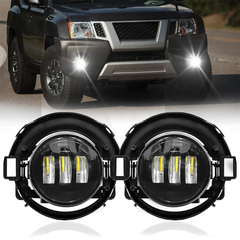 LED Fog Frontier 2010-2017 Driving Fog Lamps Assembly Replacement with Wiring Harness for 2005-2015 Xterra