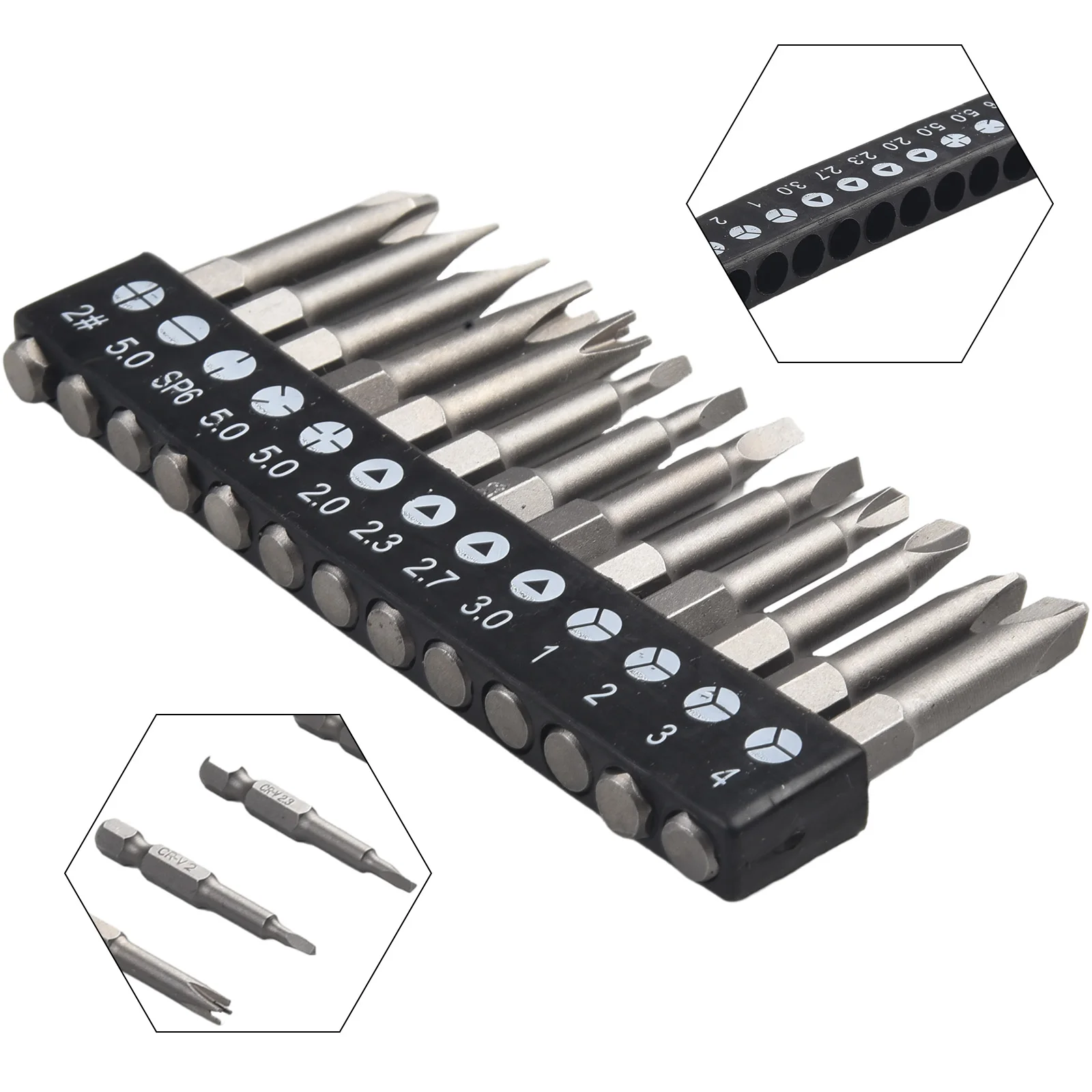 13PCS Special-shaped Screwdriver Set 1/4 Hex Shank 50mm PH2/SL5/Triangle/Y/U Shape Screwdriver Bit For Repair Hand Tools