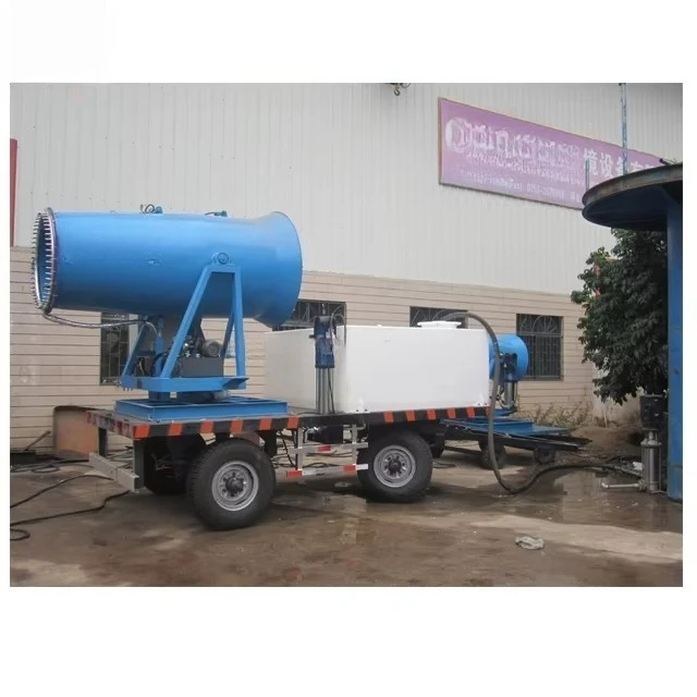High Pressure Water Fog Cannon Machine for Dust Control Mounted on Trolley