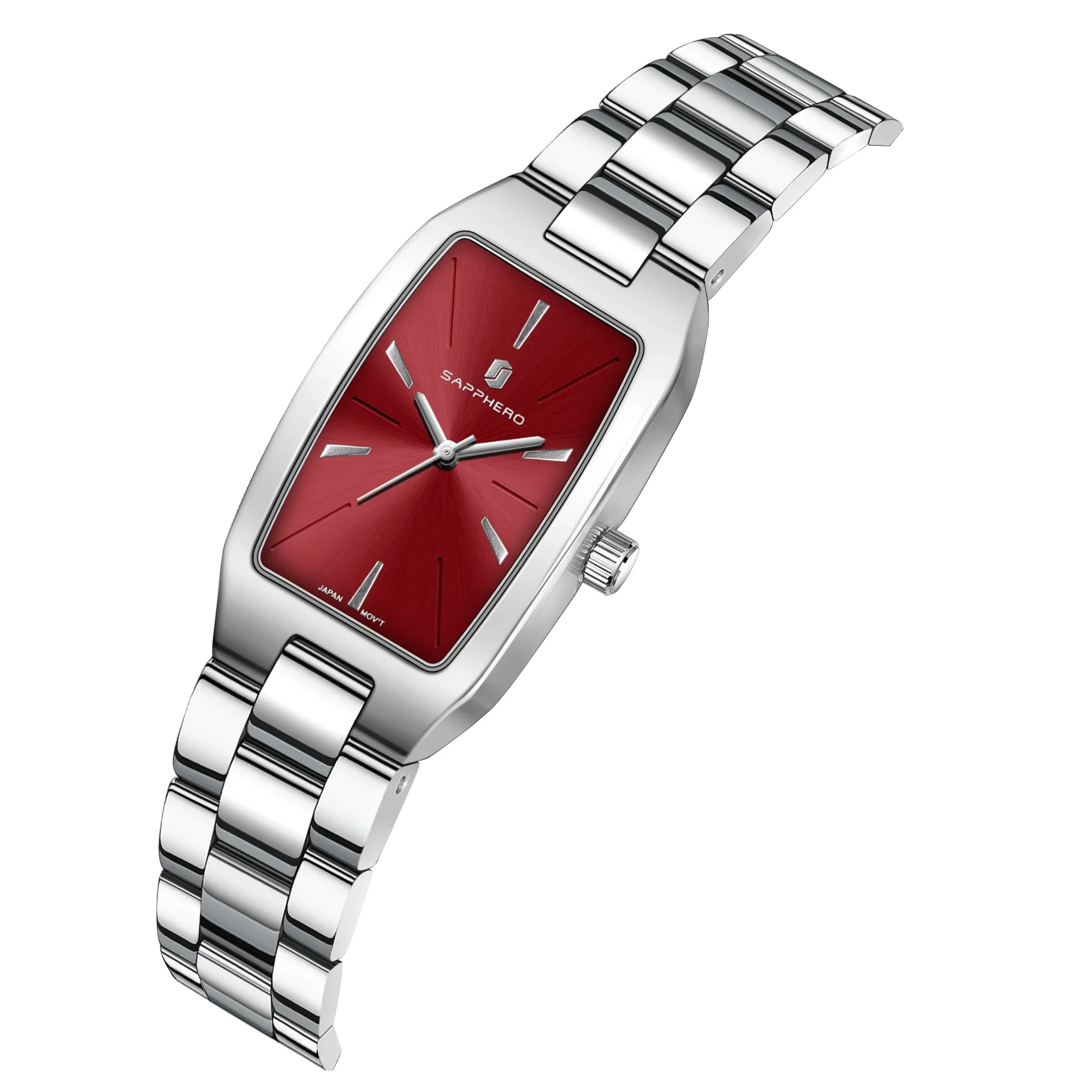 SAPPHERO Fashion Women's Watch Ultra Thin Stainless Steel Quartz Watch For Women Silver Strap Seiko Movement Exquisite Gift Box