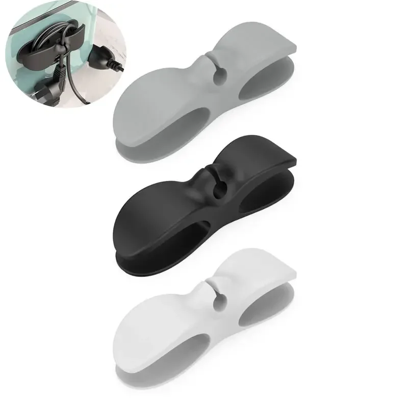 

5Pcs Wire Organizer Clips Wire USB Charging Data Line Winder Cables Organizer Clip Plug Holder Cable Winder Storage Organization