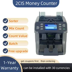 USD/CAD/MXN/CRC/DOP/BZD/JMD/GTQ TWO CIS Mix Value Money Counting Machine Touch Screen Bill Currency Sorter Fake Ticket Detector