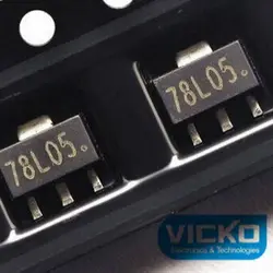 [YK]  Free shipping 50pcs 78L05 5V 100mA SOT-89 SMD voltage regulator 78L05 switch