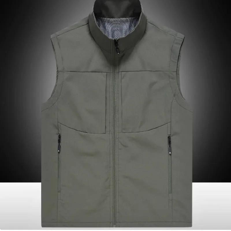 Simple waistcoat wearing fashion brand all-in-one multi-pocket vest coat autumn-winter men's retro plus-size sports clip