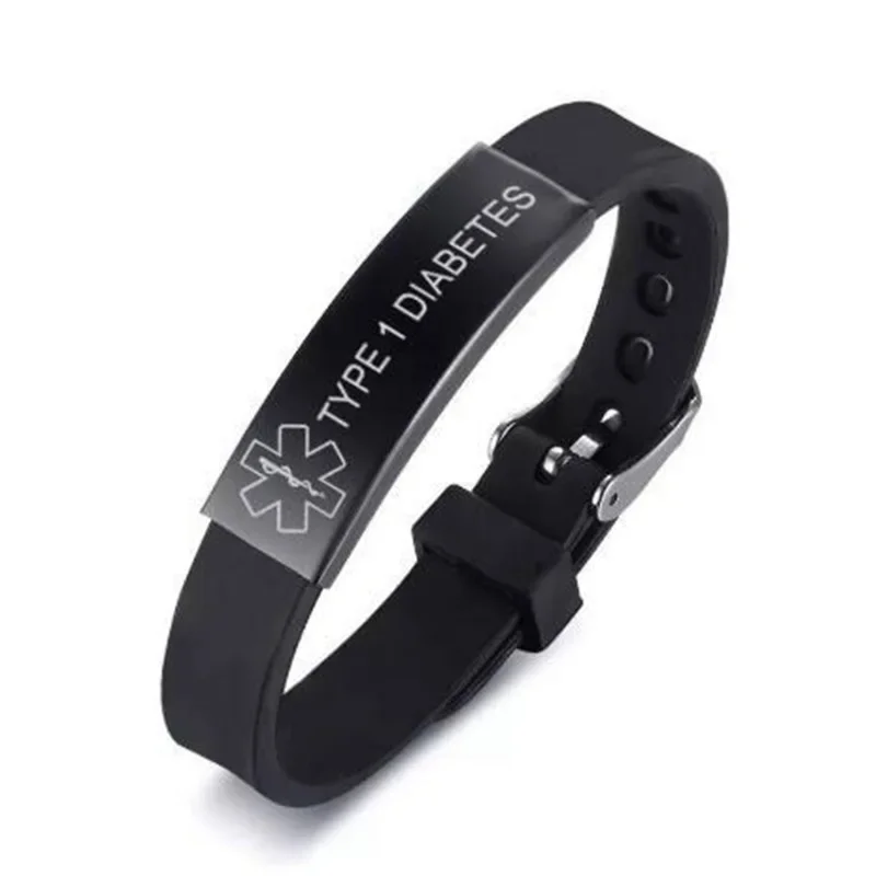 Medical Standard Bible Bracelet Black Cross Adjustable Length Wristband Christian Custom Content First Aid Information Storage