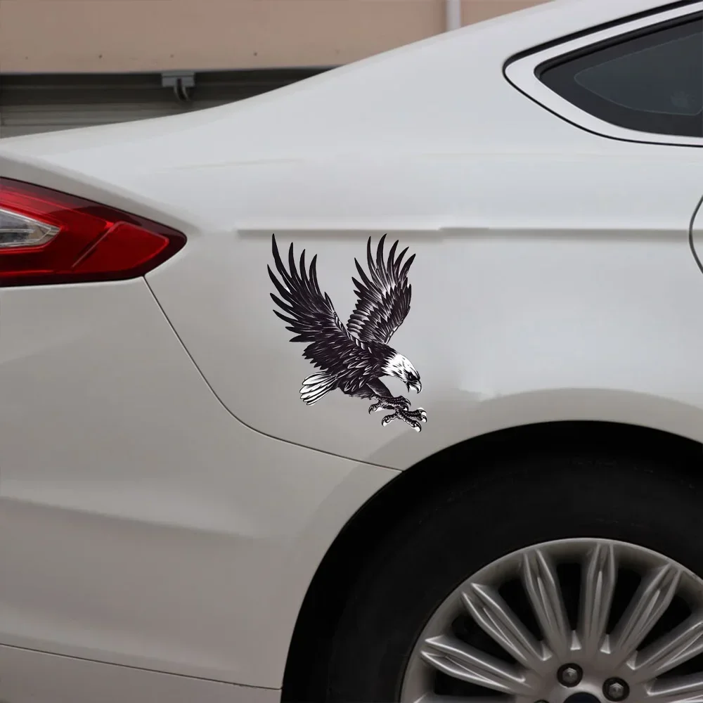 Hand-Painted Eagle Theme PVC Vinyl Stickers Waterproof Decals Motorcycle Exterior Styling Decor