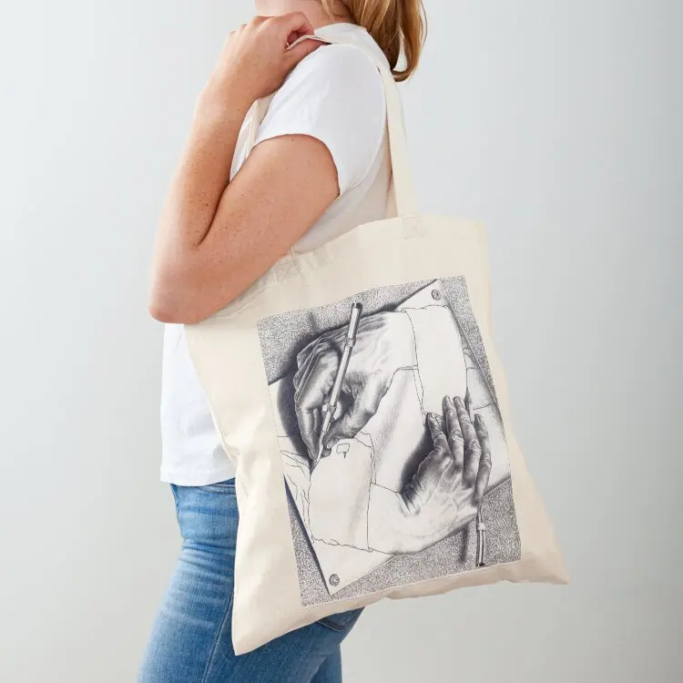 

Drawing Hands by M.C. Escher Tote Bag Lady bag cute tote bag eco pack Shopper