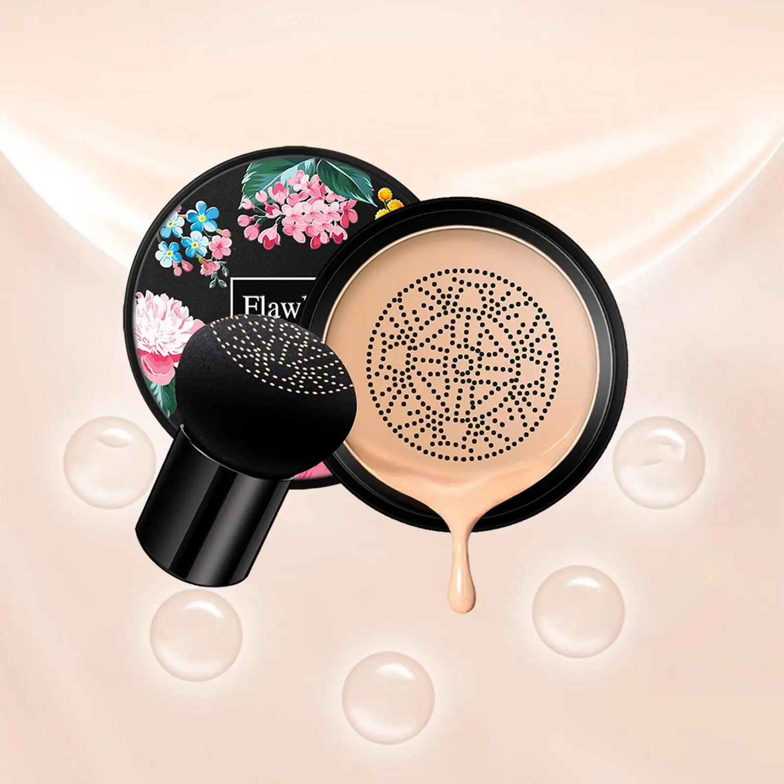 Natural Base Primer Air Cushion CC Cream Waterproof Mushroom Head Makeup Cover for Premium Cosmetics for Face