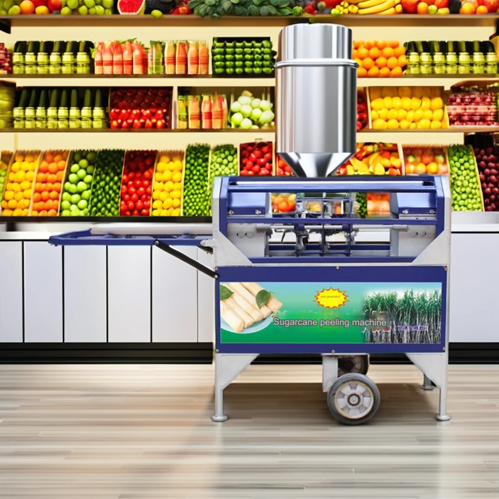 Electric Home/Restaurant/Food Shop/Hotel Juicer Sugar Cane Skin Peeling & Fruit Juice Extractor With Engine Motor Bearing Core