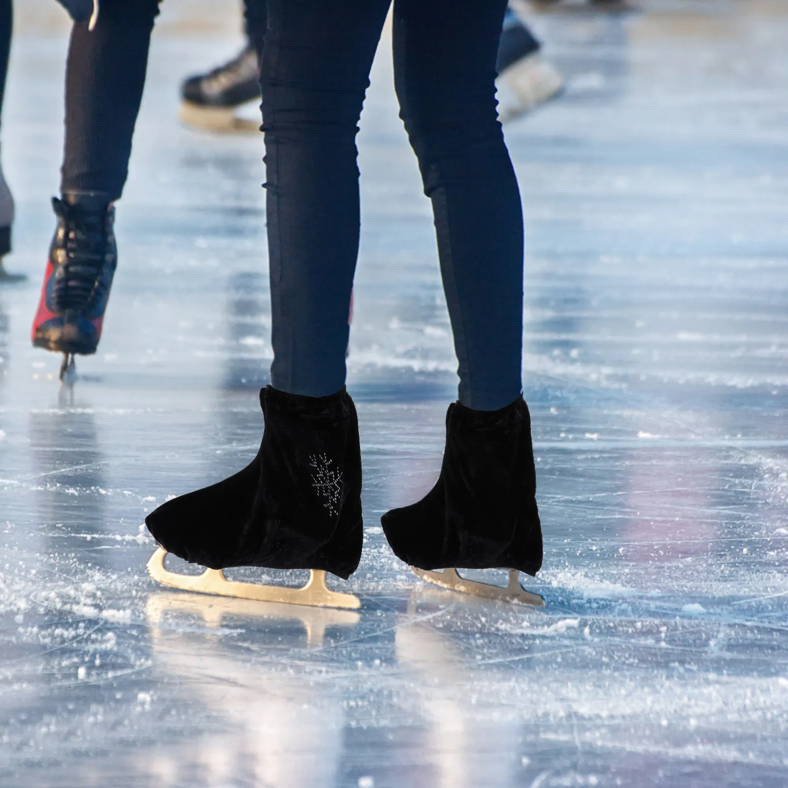 

1Pair High Elasticity Skate Shoe Sleeve Ice Skate Shoe Cover Water Resistant Skating Accessory for All Skates Performance Class