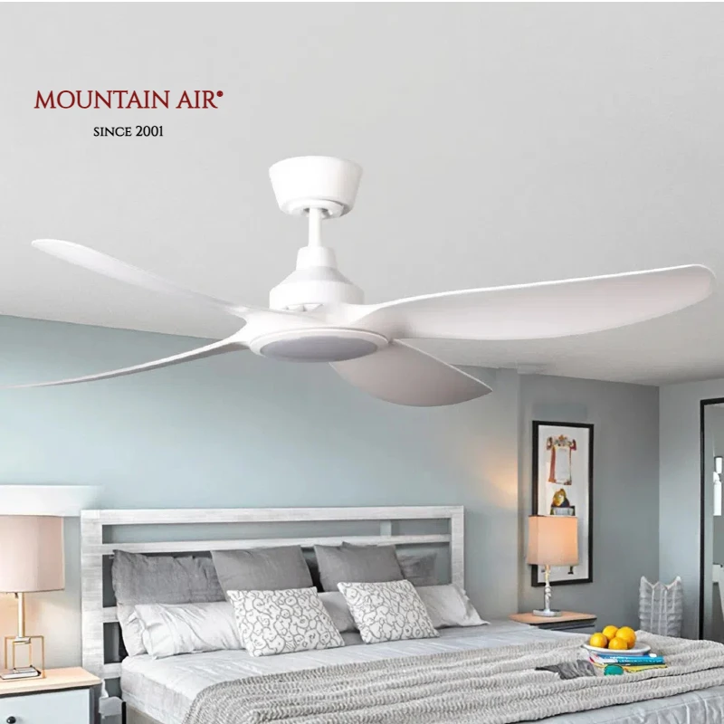 Nordic Modern 52-Inch LED Ceiling Fans Light High-Speed DC Motor Remote Control Accessory ABS For Home Office Bedroom Dining