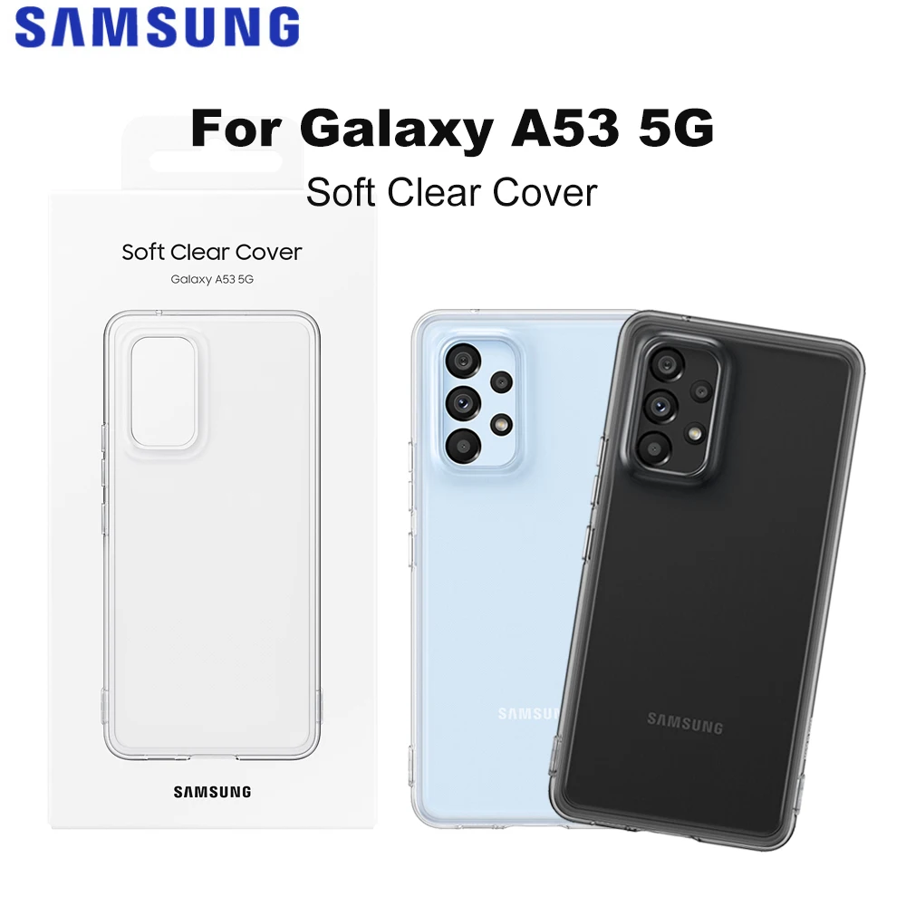 

Original Samsung Galaxy A53 5G Soft Clear Cover for A53 Clear Cover Transparent EF-QA536TTEGWW
