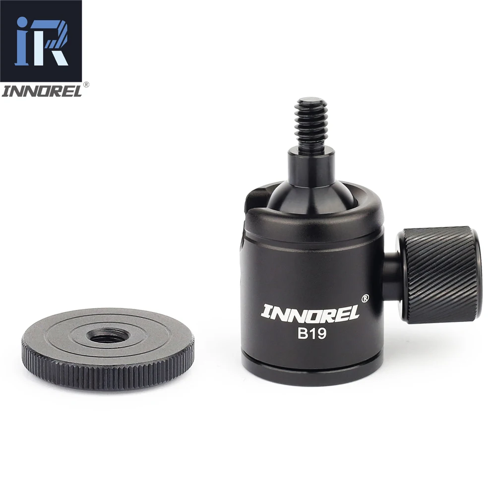 INNOREL B19 Mini Tripod Ball Head for Mobile Phone Smartphone Aluminum Alloy for Selfie Stick Lightweight Camera 19mm Ball