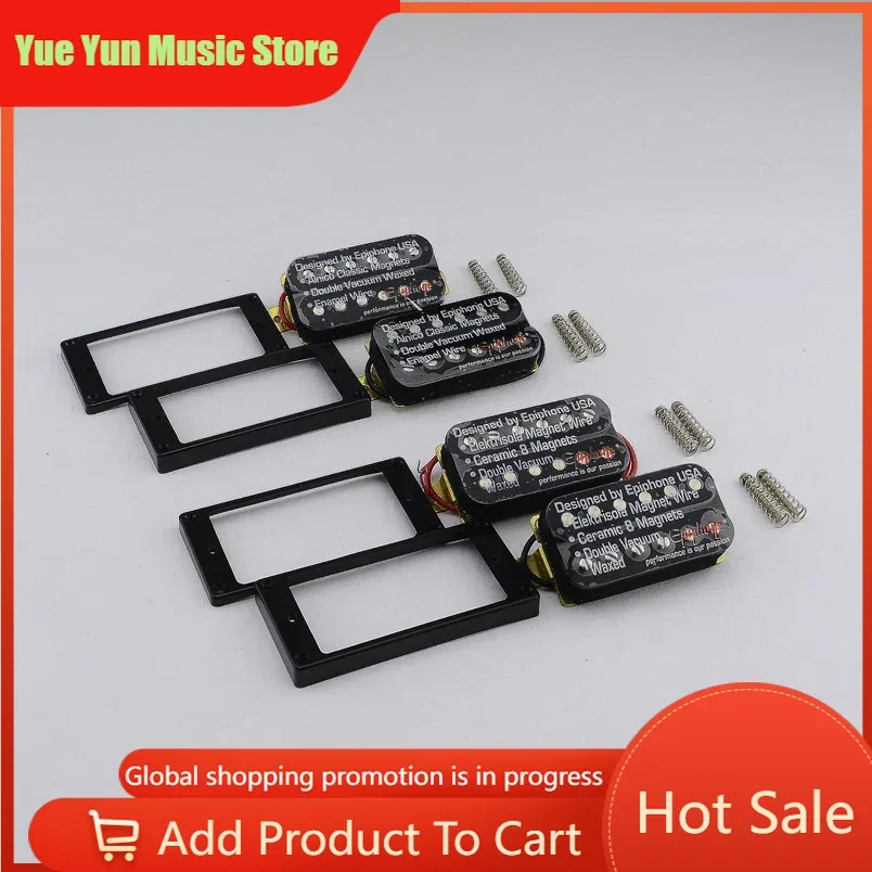 

Yue Yun Music Store Electric Guitar Humbucker Pickup Set Original Genuine Ceramic Alnico Magnet Bar with Screw Guitar Accessory