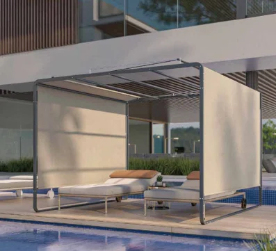 Any Size Custom Simple Outdoor Aluminum Fabric Sun Shade Pergola Awning For Garden Patio Roof Deck Multi Scenarios Use
