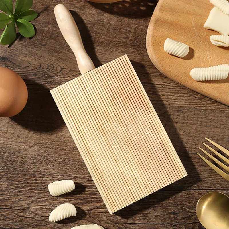 Board Wood Kitchen Baking Tool Pasta Maker Professional Embossed Rolling Pin Rolling Stick