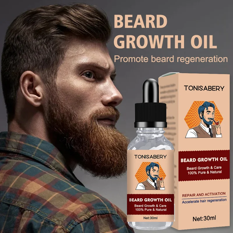 

Men Beard Growth Oil 100% Natural Beard Growth Essence Hair Loss Products Beard Care Hair Growth Nourishing Enhancer Beard Care