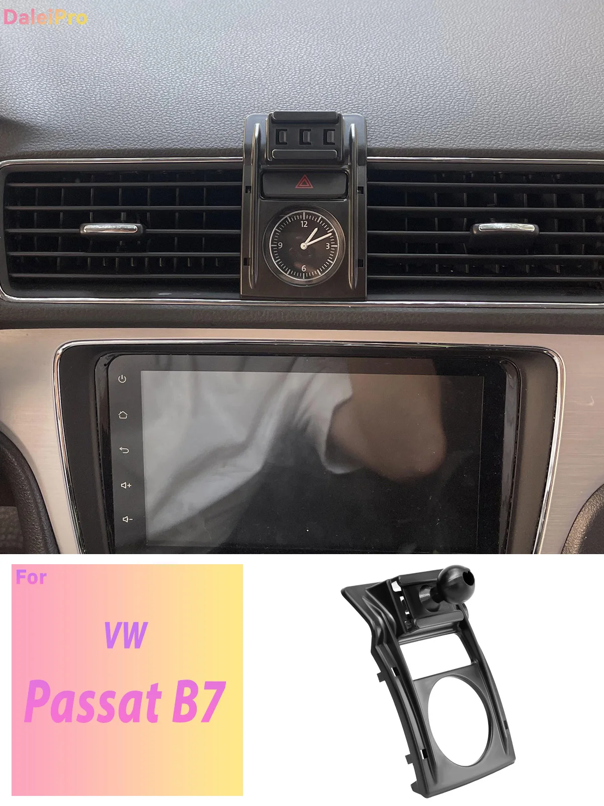 Maßgefertigte Magnetische Handyhalterung mit Luftstromkühlung für Volkswagen Passat B7 2012-2015, 360° Drehbar ° Schwenkbare Telefonhalterungsbasis – Detail 1