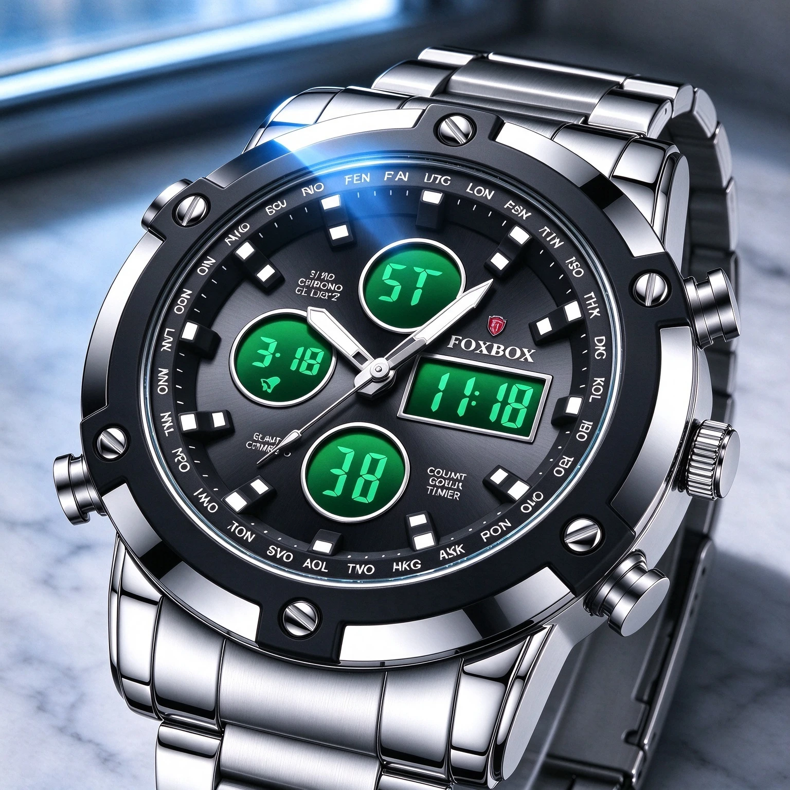 LIGE トリプルタイム クォーツ メンズウォッチ 多機能  - Timex Watches Smartwatch のレビューと価格