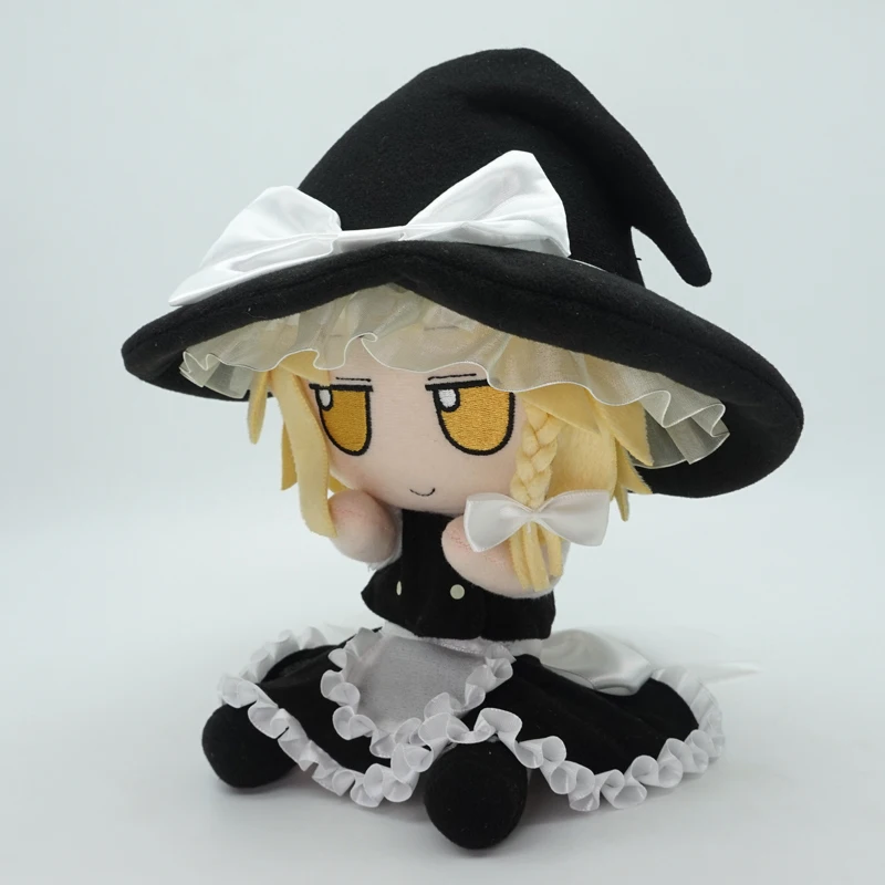 24cm Lovely Anime TouHou Project Fumo Kirisame Marisa movable  Ver. Cosplay Cute Doll Plush Stuffed Sitting Dolls Girl Toy Gifts