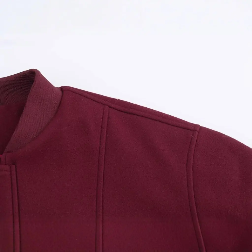 

European And American Fashion Stand Collar Wool Jacket Long Sleeve Women's Spring New B481804