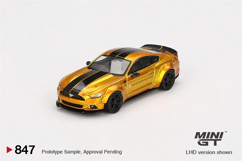 

**Предзаказ ** Литая под давлением модель автомобиля MINI GT 1:64 LB-WORKS MUSTANG LB Gold