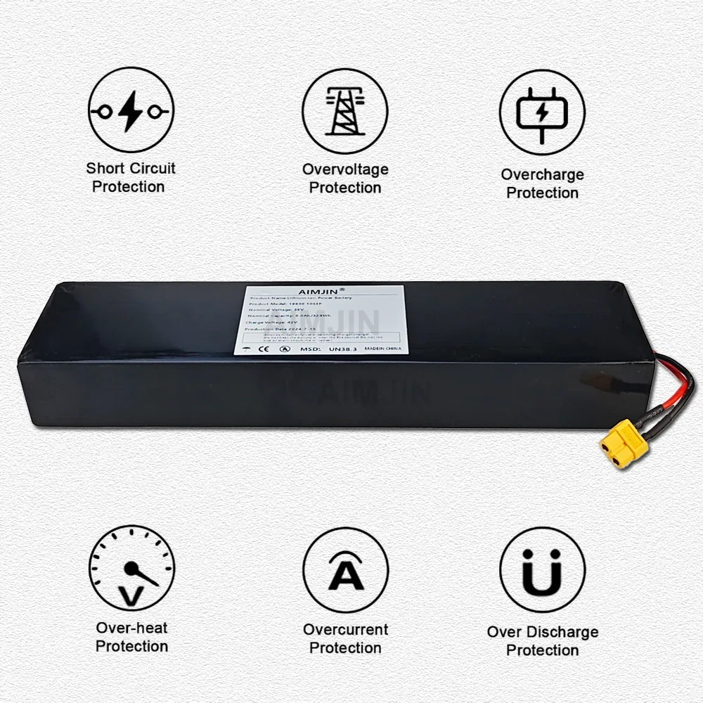 10S3P 36V 9000mAh 36V lithium battery pack 18650 lithium battery suitable for Xiaomi  scooter battery+42V charger