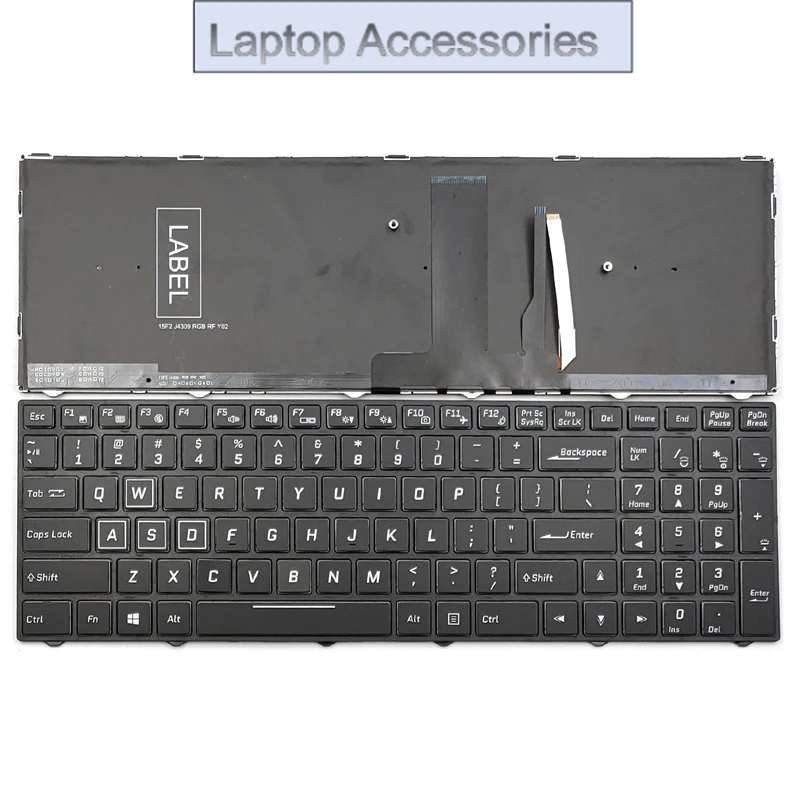 

New For Clevo N850HJ1 N850HK1 N855HK1 N857HK1 N870HK1 N950TP6 N957TP6 P950EP6 P950ER Laptop Keyboard Full Colorful US