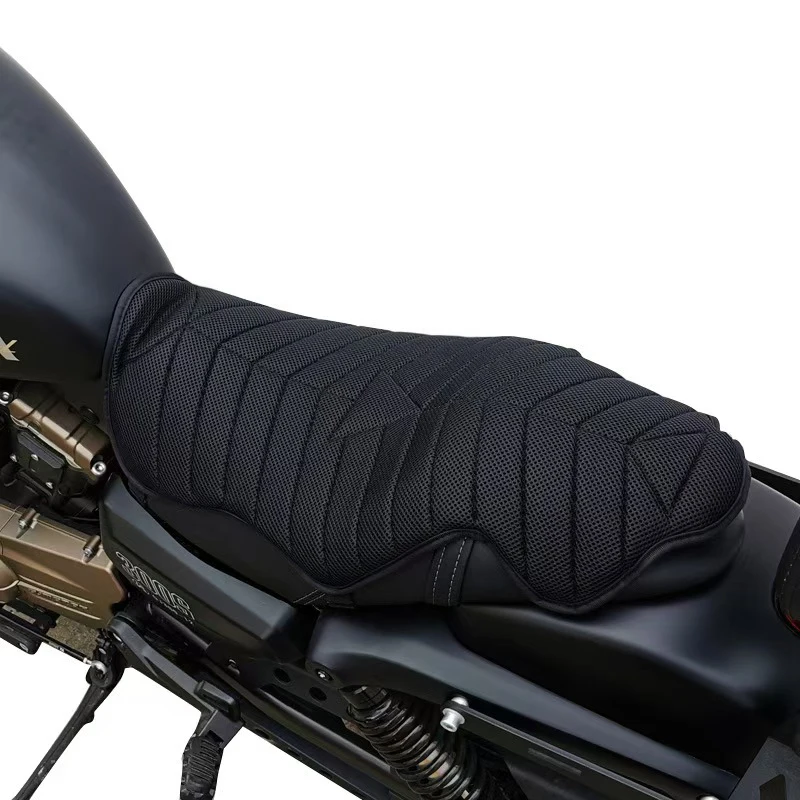 Saddle Style Motorcycle Seat Cushion Sunscreen  Air Seat Pad Waterproof Breathable Double Seat Cushion For Riding Accessories