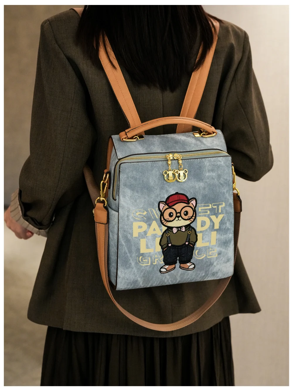 【Gran oferta】Mochila moderna, bolso de hombro para mujer, mochila de gran capacidad con cierre y bolso de mano informal con doble correa para los hombros.