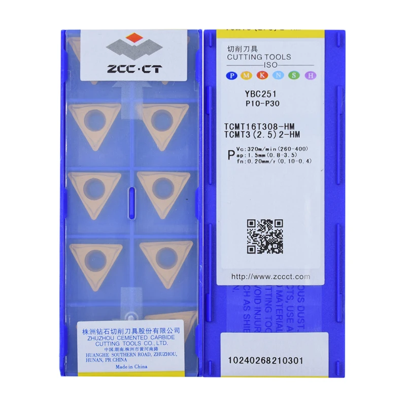 

Original ZCCCT TCMT16T308-HM YBD102 YBD151 YBD152 YBG202 YBM251 YBM351 YBC251 YBC252 YBC152 YBC351 YBD151 turning Tools