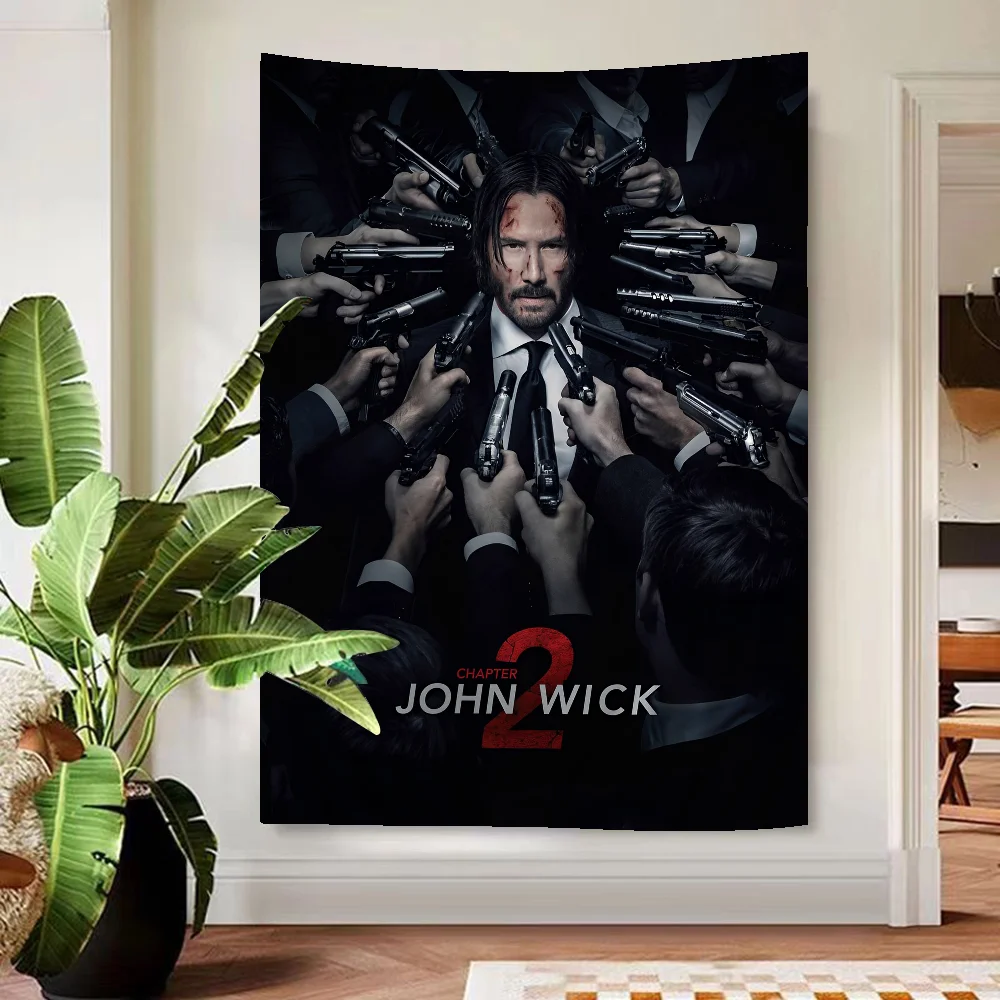 

Movie J-john Wick Chapter Tapestry Art Printing Cheap Hippie Wall Hanging Bohemian Wall Tapestries Mandala Art Home Decor