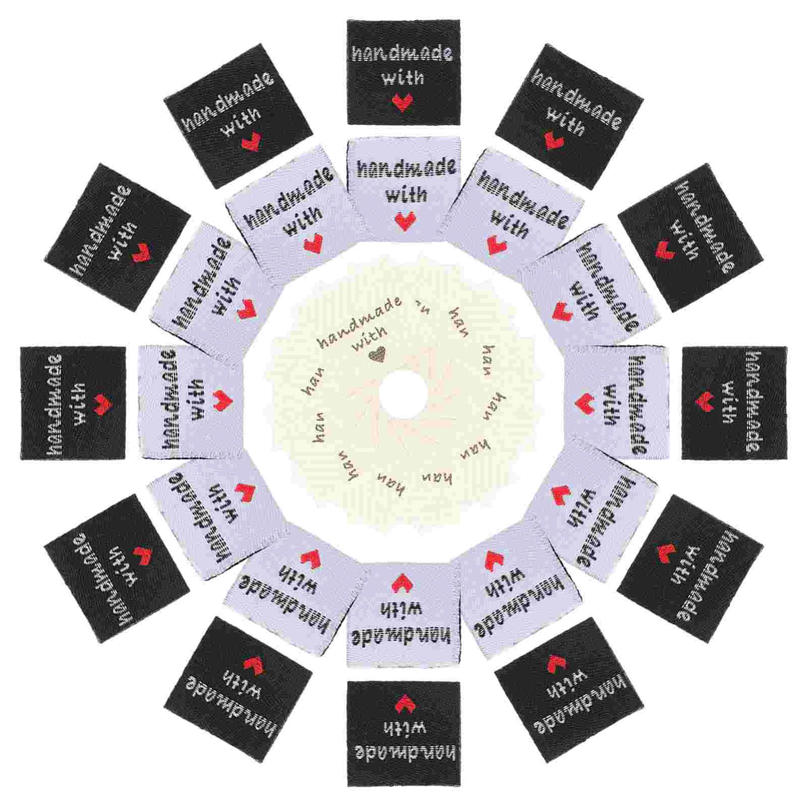 手作りの縫製ラベル,衣類,アパレル,コート,襟,肌に優しいユニバーサル装飾ラベル,150個