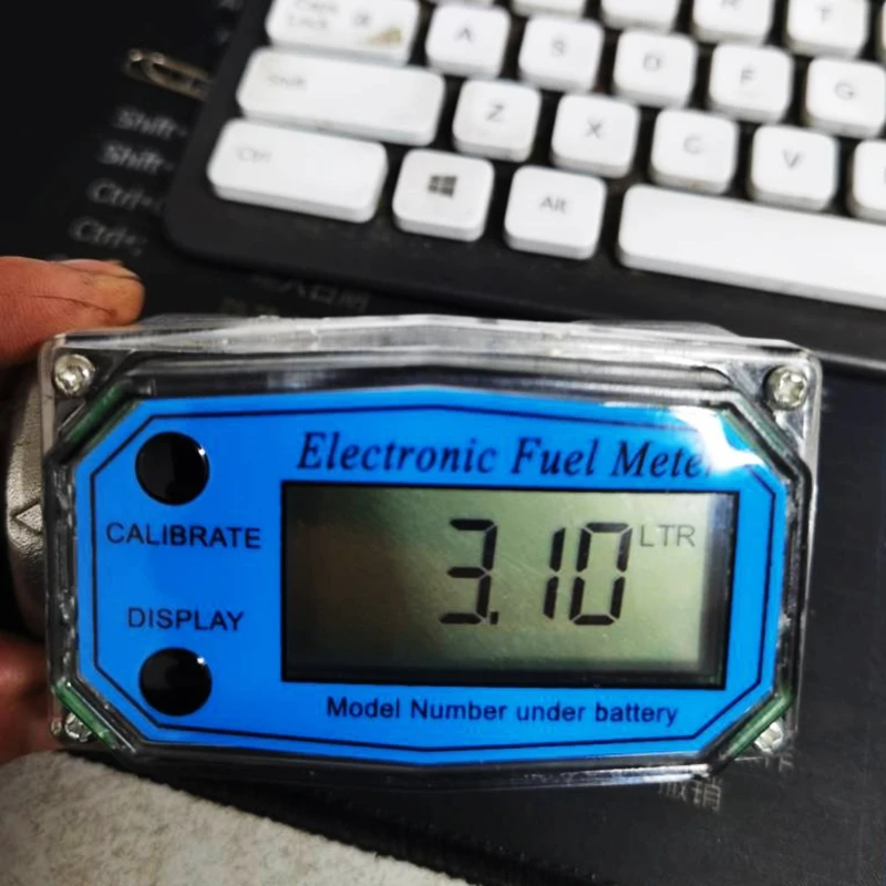Medidor fluxo digital display chip água die sel gasolina metanol querosene medidor