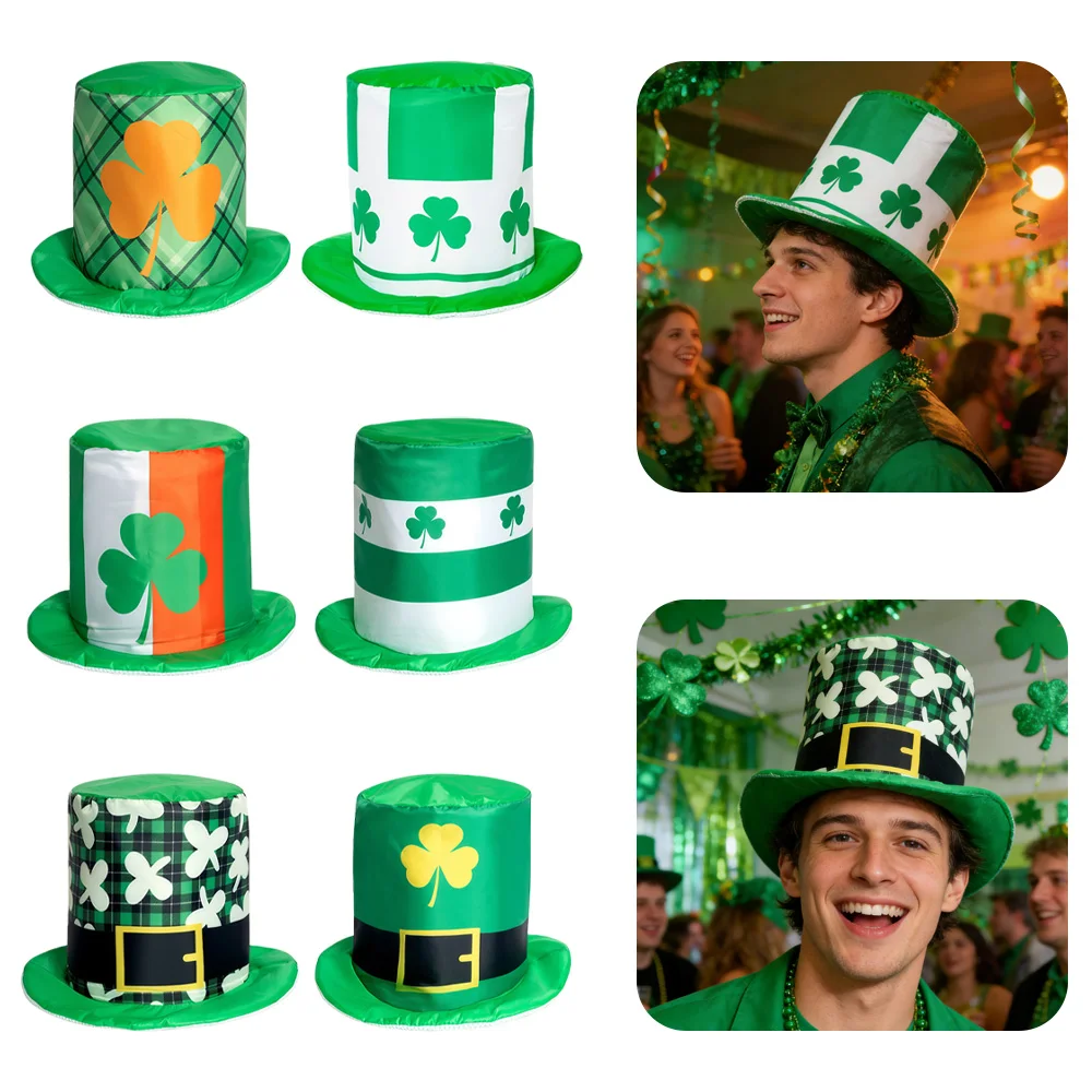 

Saint Patrick's Day Top Hat Green Leprechaun Hat Irish Festival Party Cosplay Costume Accessories for Birthday Celebration