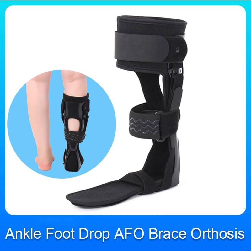 GHORTHOUD Adjustable Medical AFO Foot Drop Brace-Ankle Foot Orthosis Drop Foot Stabilizer Support for Walking with Shoe