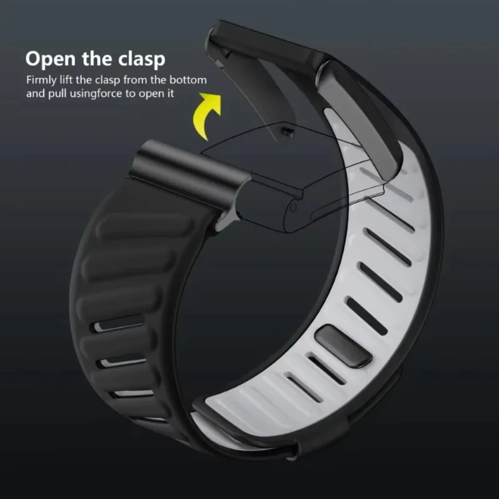 Silicone Watch Strap Sweatproof Adjustable Rubber Band Wear Resist Replacement Watchband For WHOOP 5.0/5.0 MG Sports Accessories
