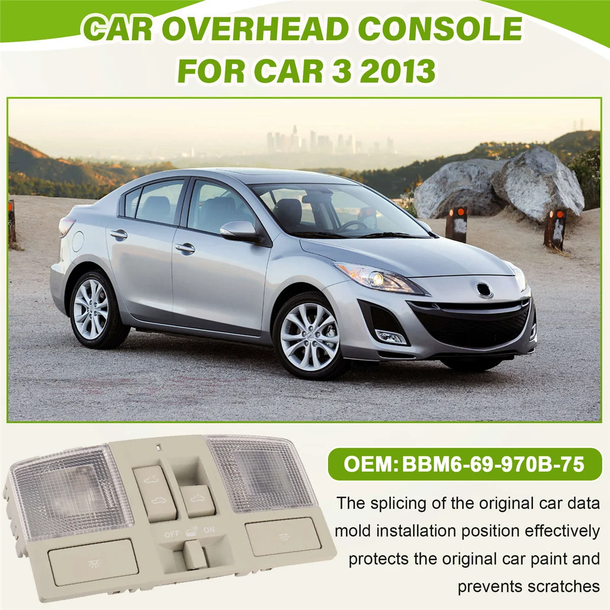 

Car Accessories Car Overhead Console Assembly Roof Reading Lights with Sunroof S