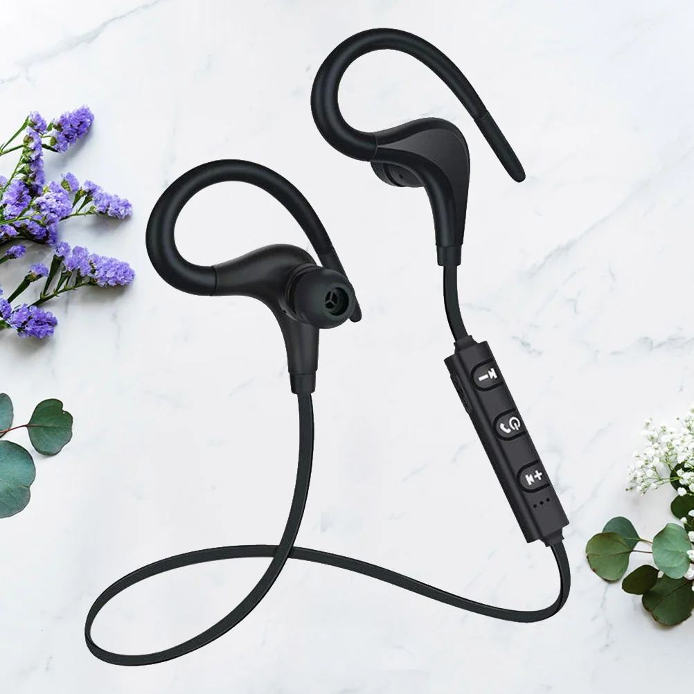 

Wireless Sport Headphones Black Ear Hook Earphone Stereo Mic Sweatproof Magnetic Running Jogging Fitness Headset