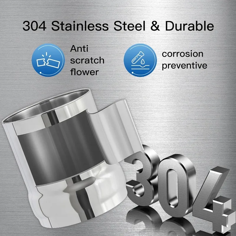 2025 2.25G Stainless Steel Gravity  NSF/ANSI 42 Certification, Reduces up to 99% of Chlorine, for Home, Camping, Outdoor