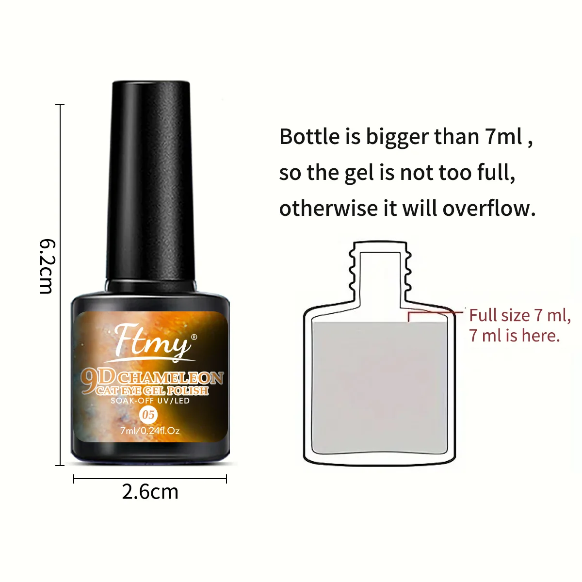 7色星空効果マグネットジェルポリッシュセット、ソークオフUV LEDキャッツアイジェルポリッシュ、マニキュアネイルアートキット - マグネットスティック