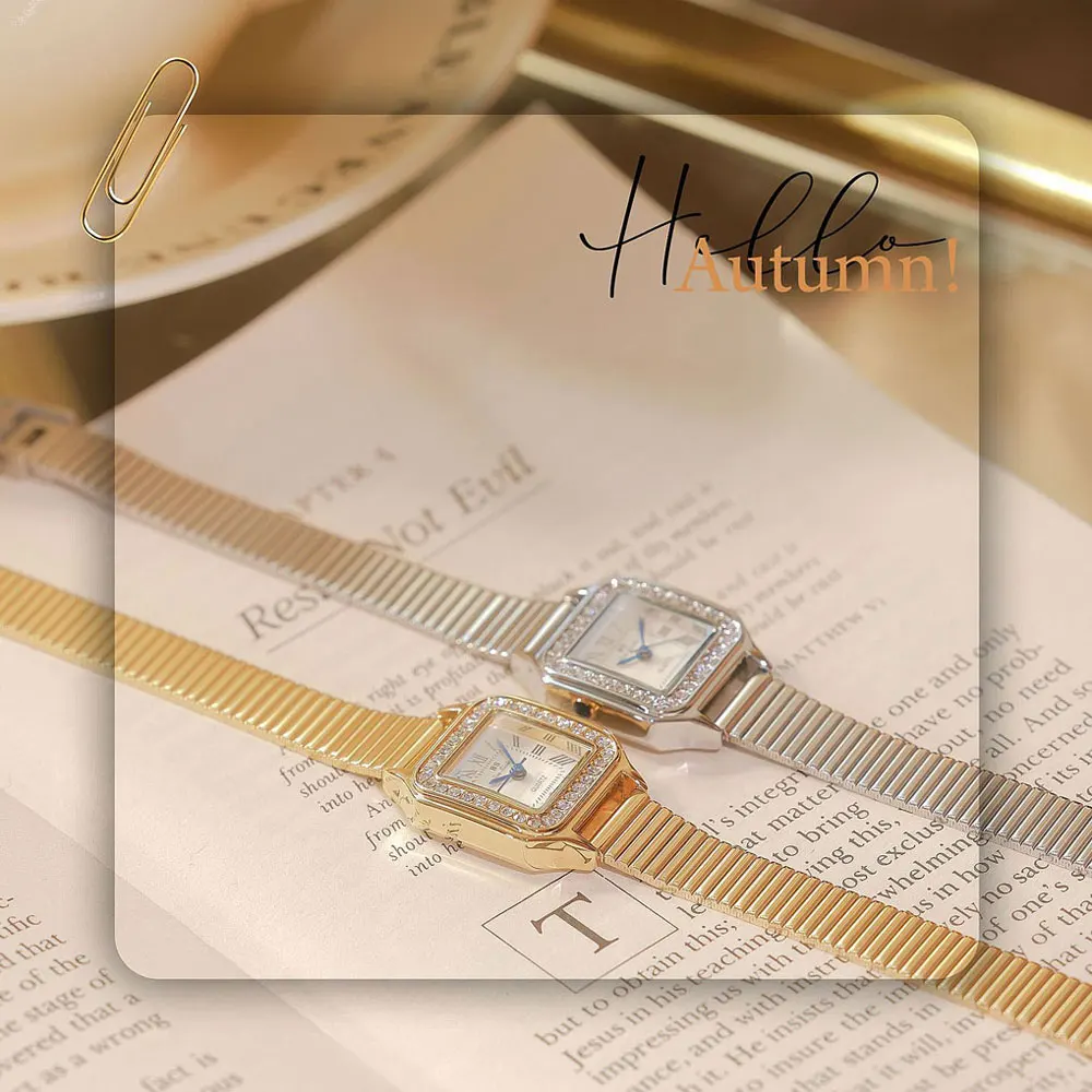 Женские модные квадратные часы цвета: золотистый, серебряный, роскошные женские кварцевые наручные часы, женские часы в римском масштабе, женские подарки