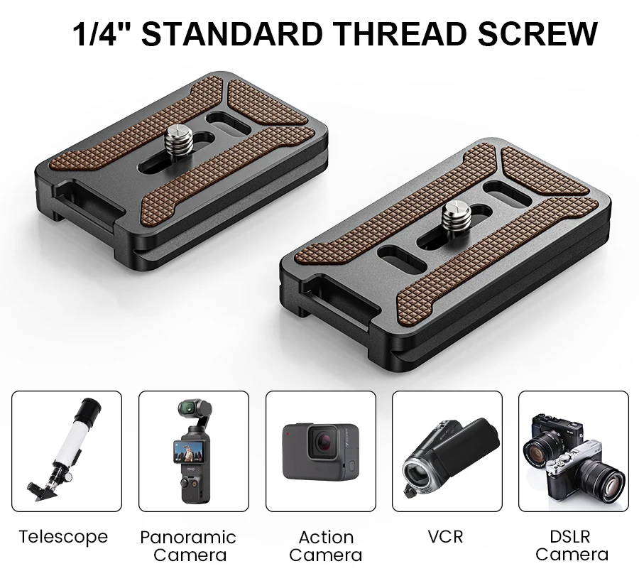 Tripod Quick Release Clamp Screw 1/4 Adapter for 3/8 for Tripod to Hunt Monopod