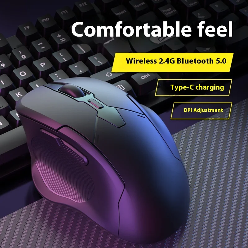 

Explosions M33 Mecha 2.4g Wireless Gaming Mouse, Dazzling Silent Esports Rechargeable Bluetooth Dual Mode.