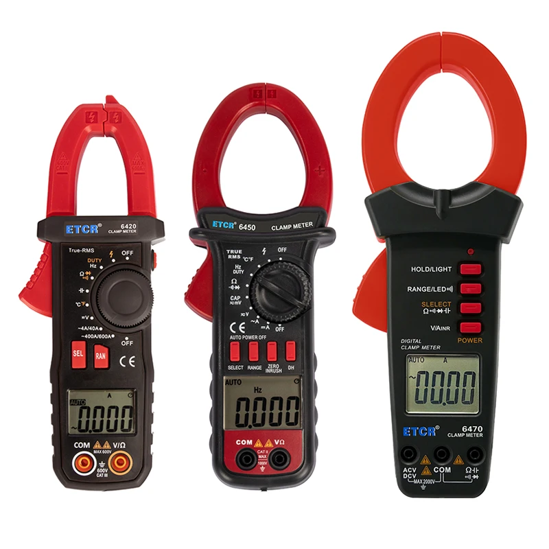 

ETCR6420 Professional Digital Amperometric Clamp Meter Multimeter, UT204 Plus Pliers Ammeter Multimeter Tester Digital