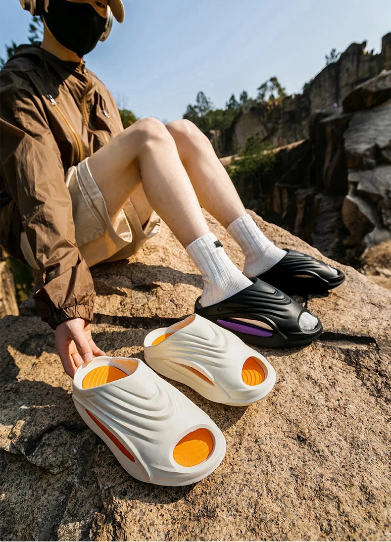 "New Unisex Sport Slides - Thick Sole Anti-Slip Motorcycle Sandals for Men/Women, Beach Basketball Outdoor Summer Footwear