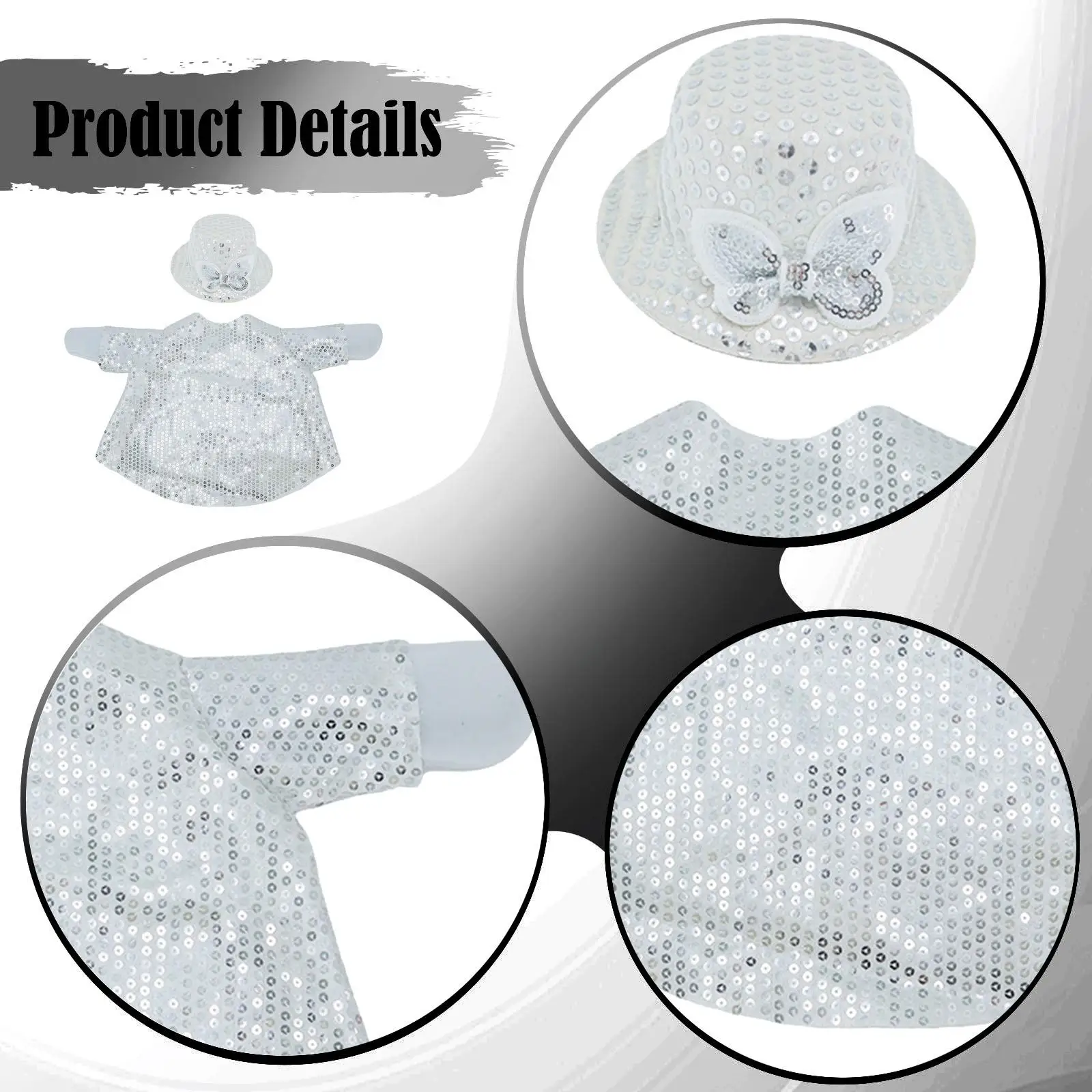 Décoration de Porche : Costume d'Oie Scintillant à Paillettes, Ornement d'Extérieur pour Statue de 23 Pouces, Décoration de Jardin